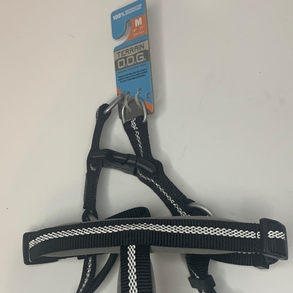 Terrain Dog Harness Reflective Medium 16”- 25” girth NWT